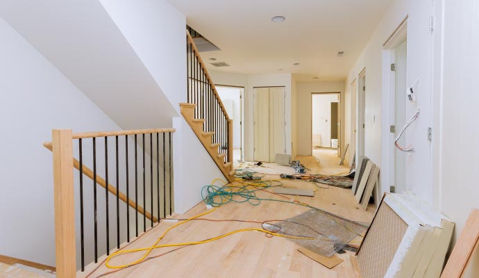 Construction area restoration service