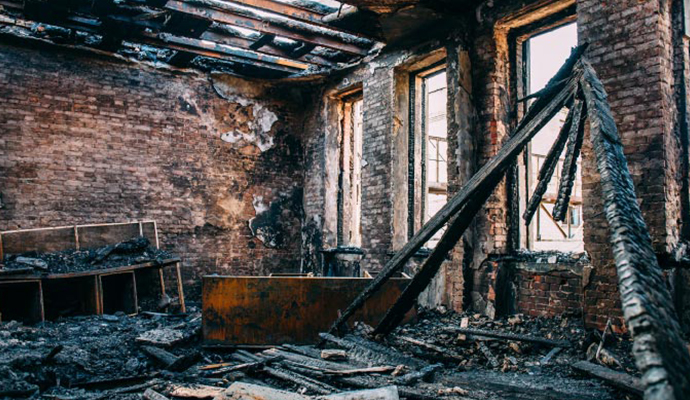 Fire damaged property Fire damaged property