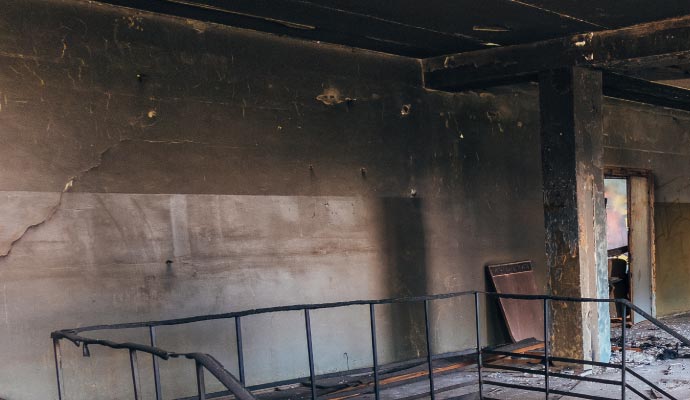 Smoke damaged property