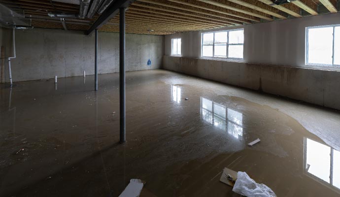 Flood damaged floor