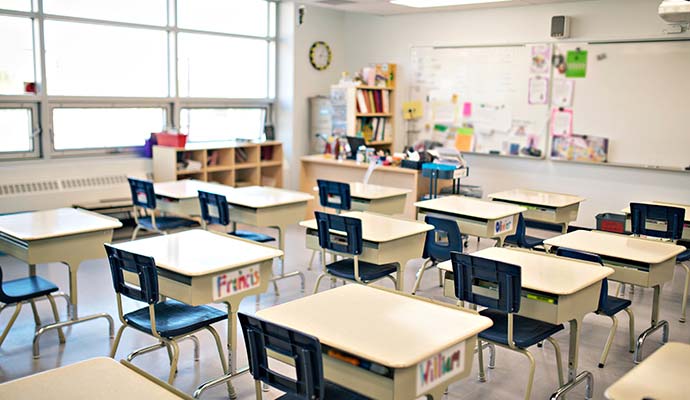 Inside view of a classroom