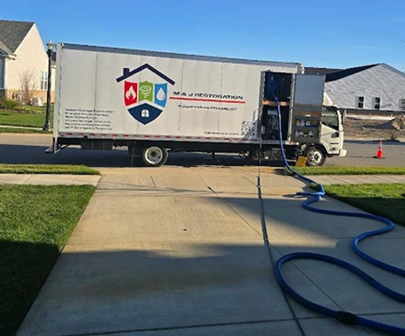 MJ Restoration Service vehicle