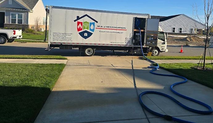 MJ Restoration Service vehicle