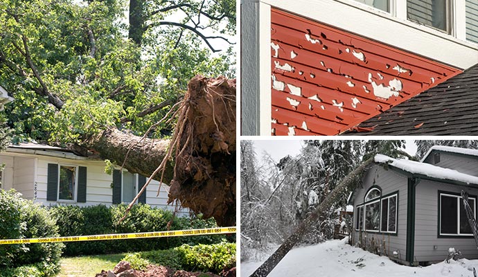 Residential storm damage cleanup and repair