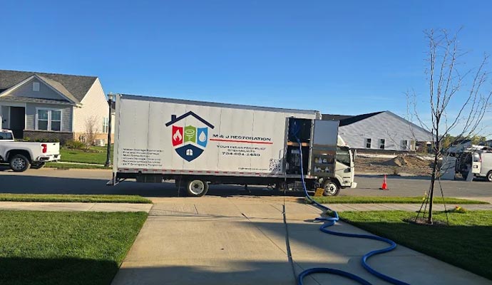 Service vehicle of M&J Restoration