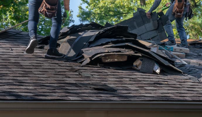 Wind damage repair service