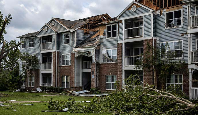 Storm damage residential property