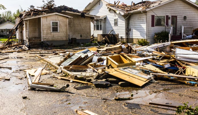 Tornado damaged property