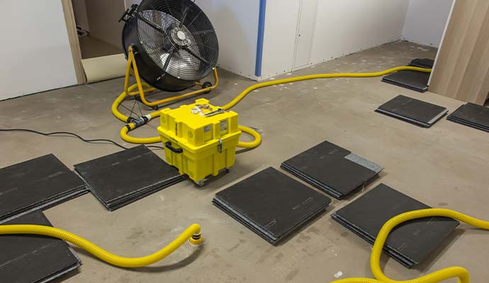 Water damage cleanup and restoration service
