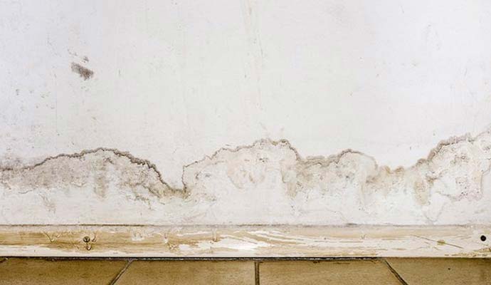 Water damage drywall