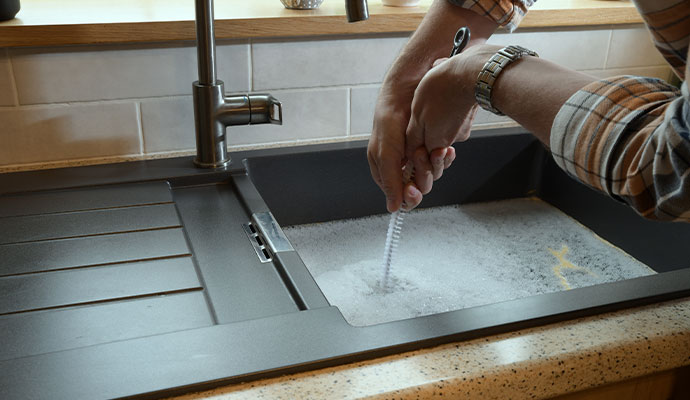 Sink overflow cleanup