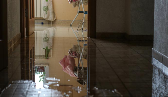 Water damaged floor