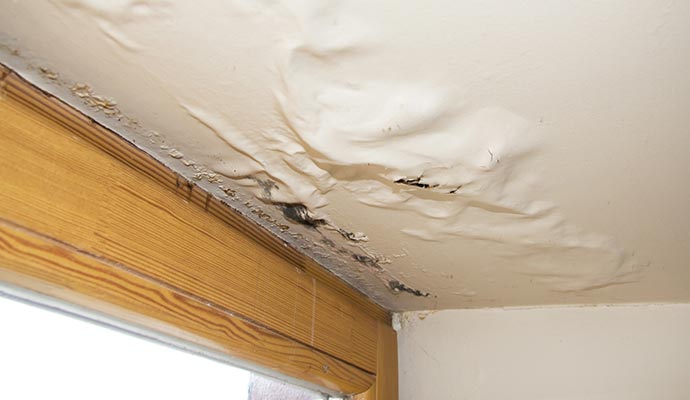 Water damaged ceiling Water damaged ceiling