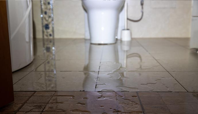Water leakage in bathroom floor