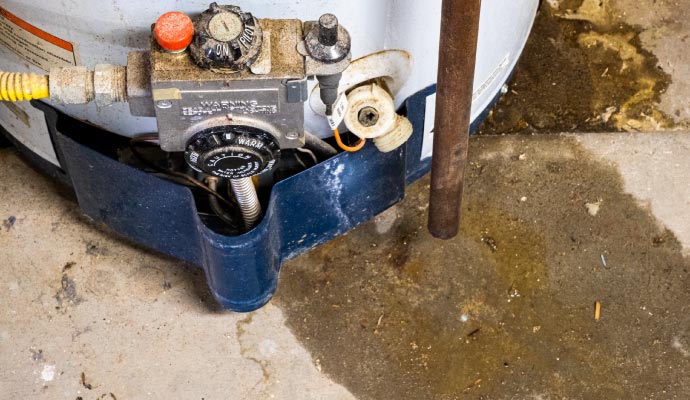 Water leaking from a water heater
