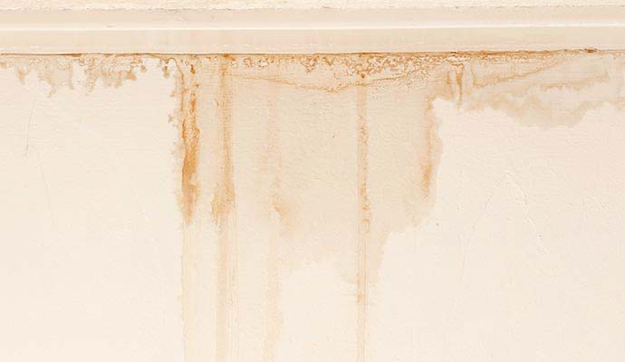 Water stained wall